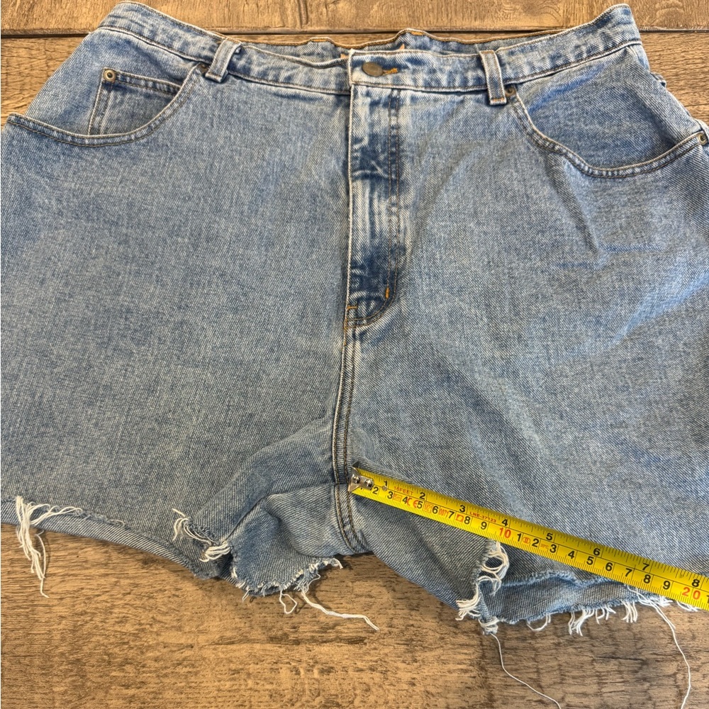 Just My Size Denim Co Apple Patch Cutoff Shorts Vintage Cottagecore Denim - Picture 7 of 10